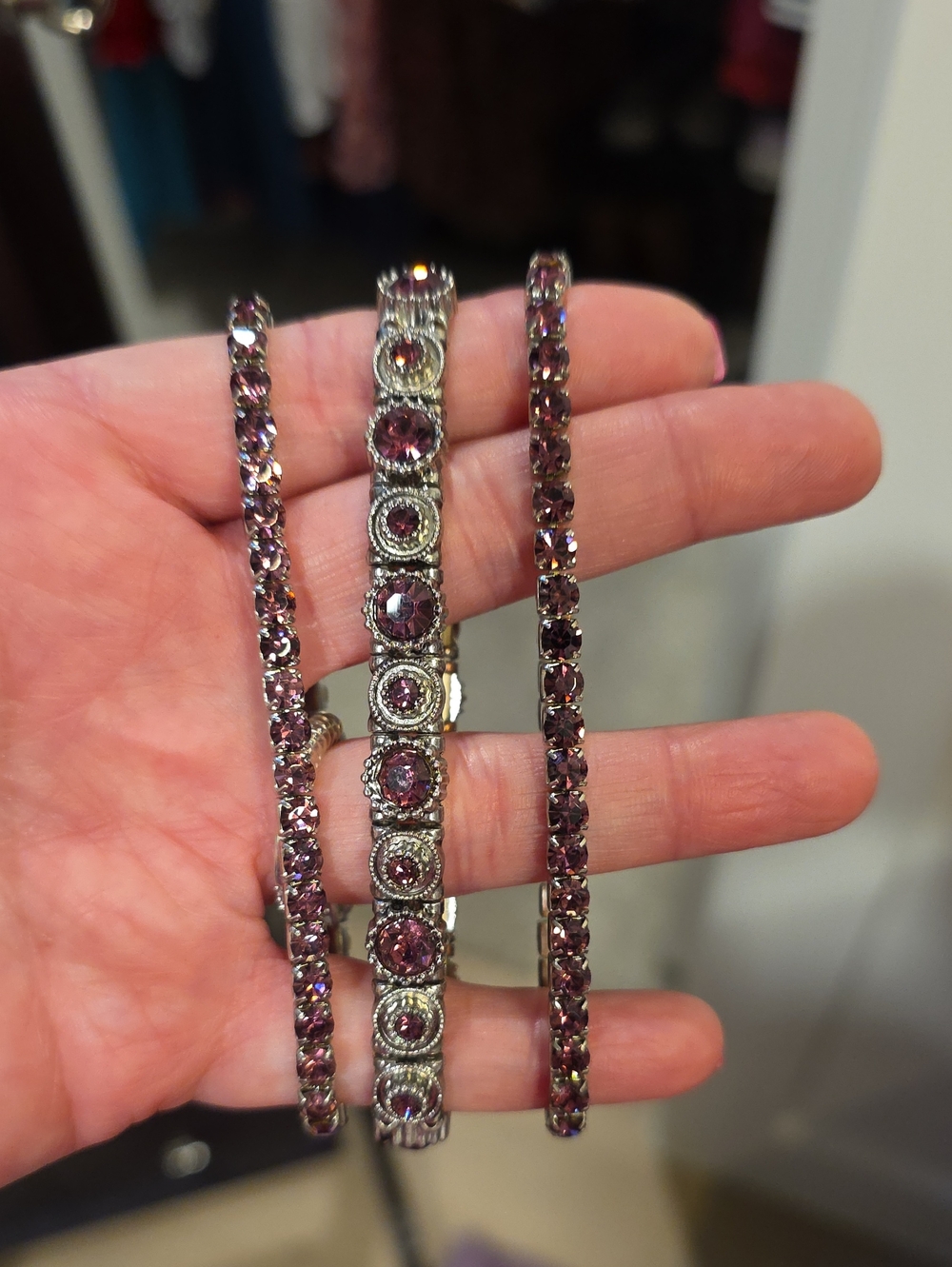 Lane Bryant Purple Crystal Bracelet Set